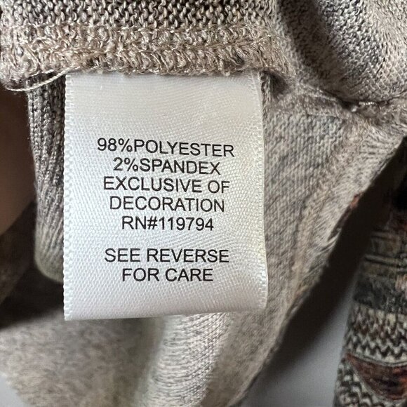 One World Live and Let Live Paisley Print Long Sleeve Blouse Women’s Size M - Picture 4 of 7